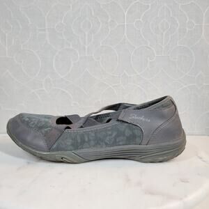 Skechers Empress Sweet Craze Shoes 8 Gray Cross Strap Mary Jane Comfort‎ Loafer